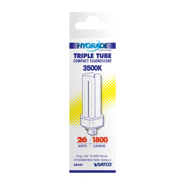26 Watt - pin-based Compact Fluorescent - 3500K - 82 CRI - GX24q-3 (4-Pin) base - Image 3