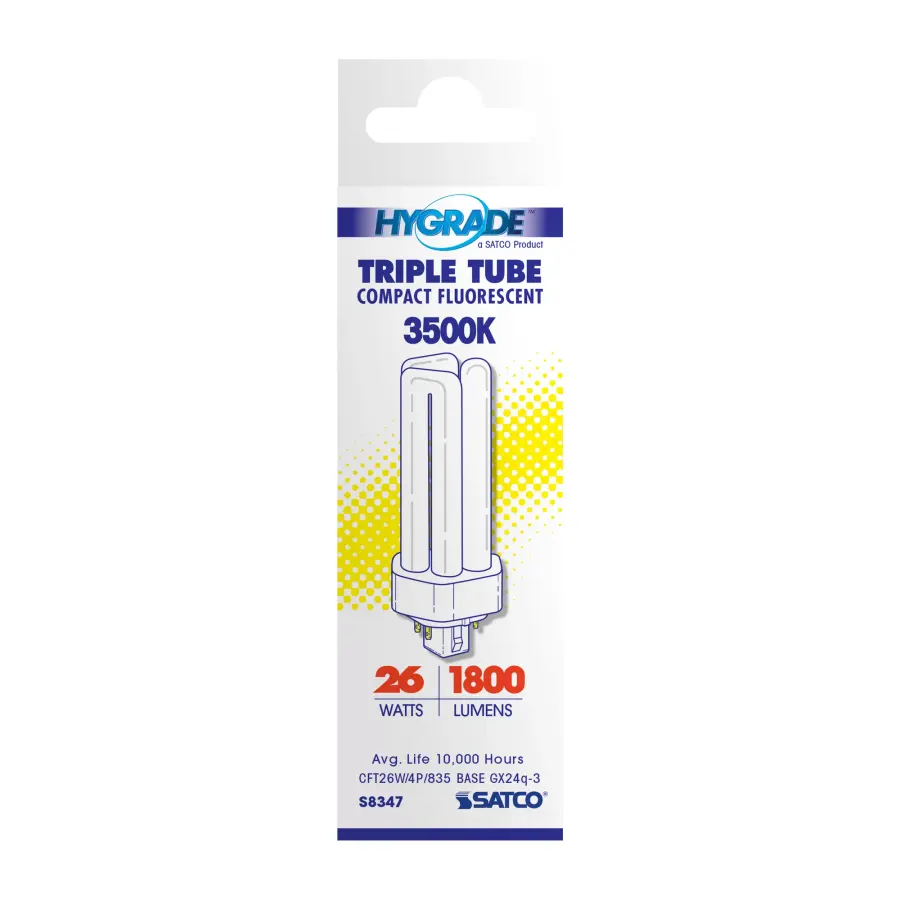 26 Watt - pin-based Compact Fluorescent - 3500K - 82 CRI - GX24q-3 (4-Pin) base - Image 3