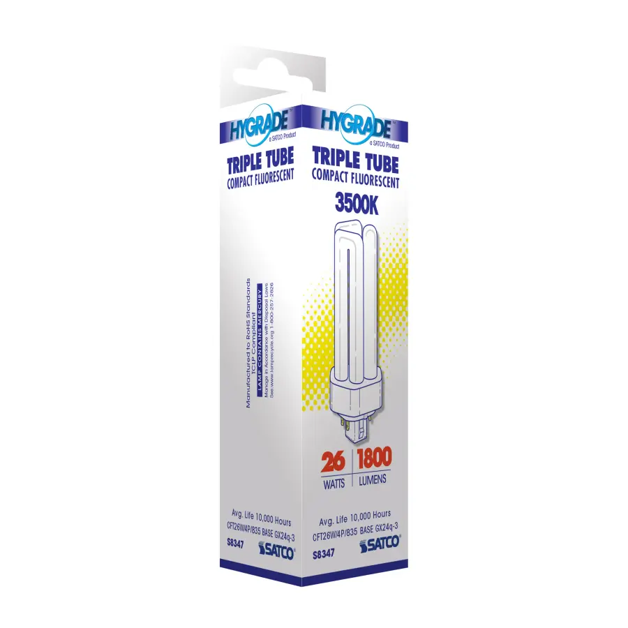 26 Watt - pin-based Compact Fluorescent - 3500K - 82 CRI - GX24q-3 (4-Pin) base - Image 7