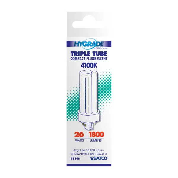26 Watt - pin-based Compact Fluorescent - 4100K - 82 CRI - GX24q-3 (4-Pin) base - alternate view