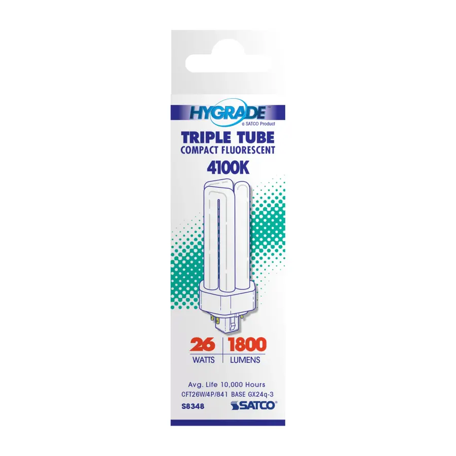 26 Watt - pin-based Compact Fluorescent - 4100K - 82 CRI - GX24q-3 (4-Pin) base - Image 2