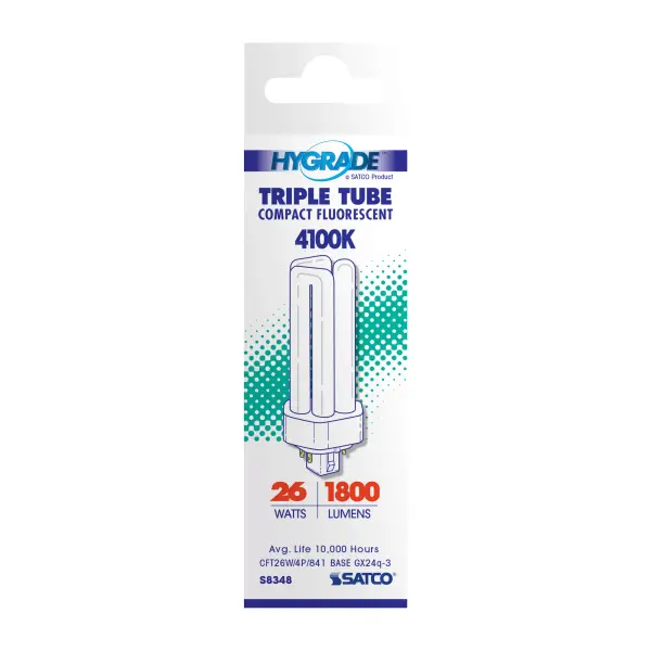 26 Watt - pin-based Compact Fluorescent - 4100K - 82 CRI - GX24q-3 (4-Pin) base - Image 3