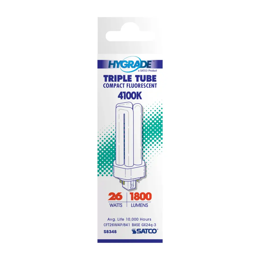 26 Watt - pin-based Compact Fluorescent - 4100K - 82 CRI - GX24q-3 (4-Pin) base - Image 3