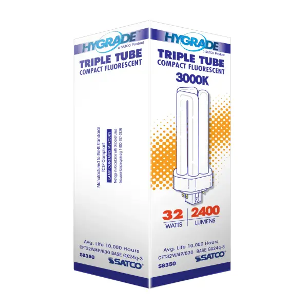 32 Watt - pin-based Compact Fluorescent - 3000K - 82 CRI - GX24q-3 (4-Pin) base - Image 7