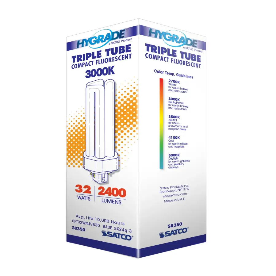 32 Watt - pin-based Compact Fluorescent - 3000K - 82 CRI - GX24q-3 (4-Pin) base - Image 8