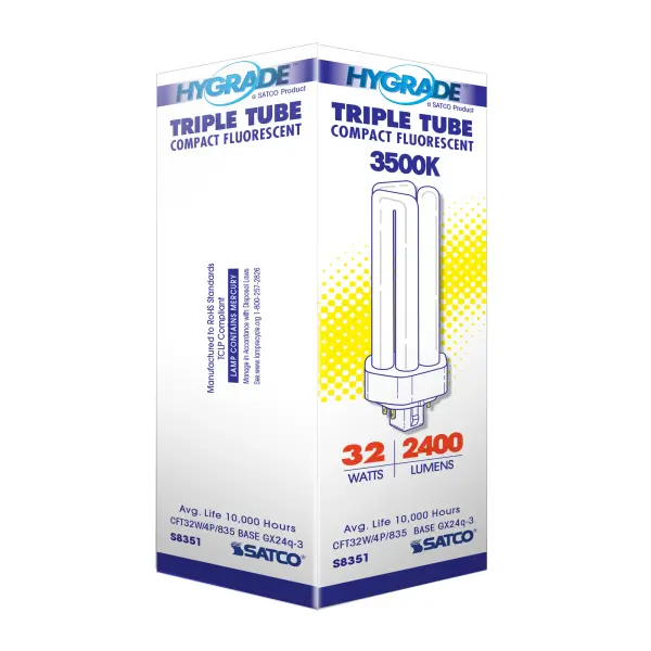 32 Watt - pin-based Compact Fluorescent - 3500K - 82 CRI - GX24q-3 (4-Pin) base - Image 7