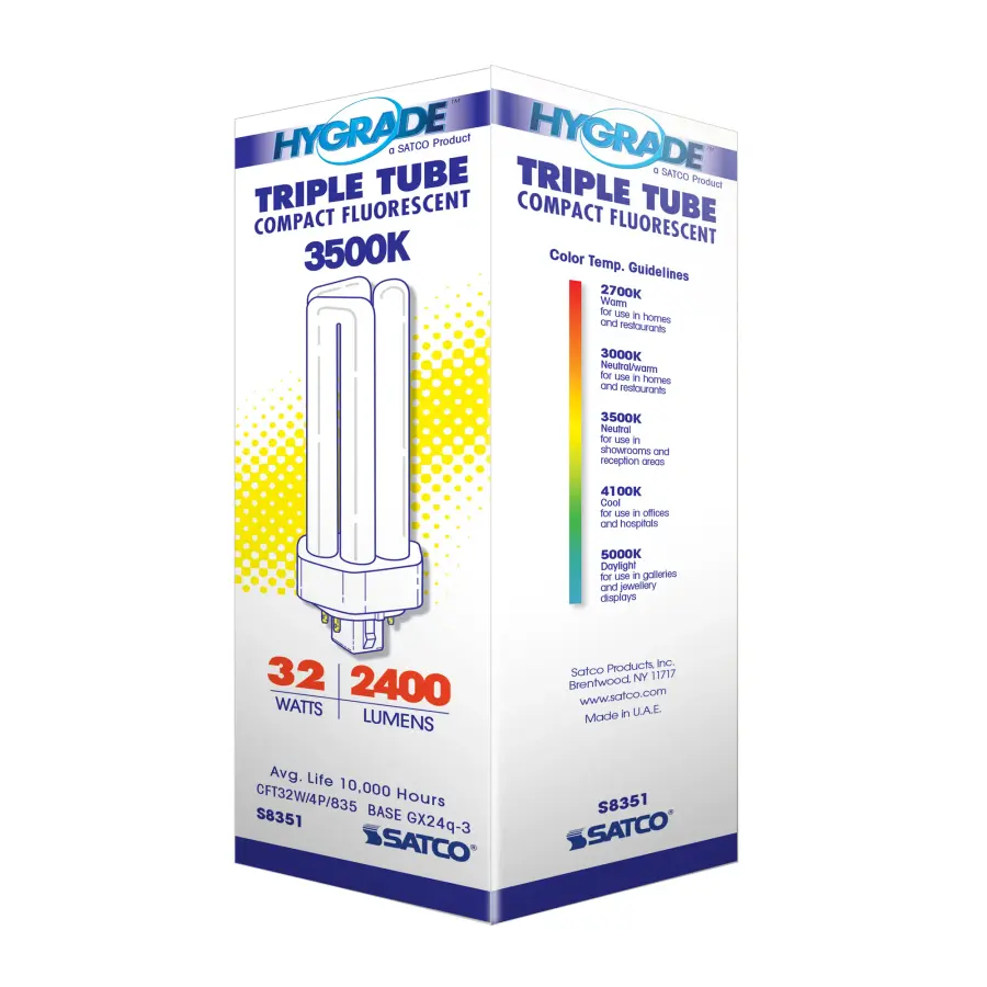 32 Watt - pin-based Compact Fluorescent - 3500K - 82 CRI - GX24q-3 (4-Pin) base - Image 8