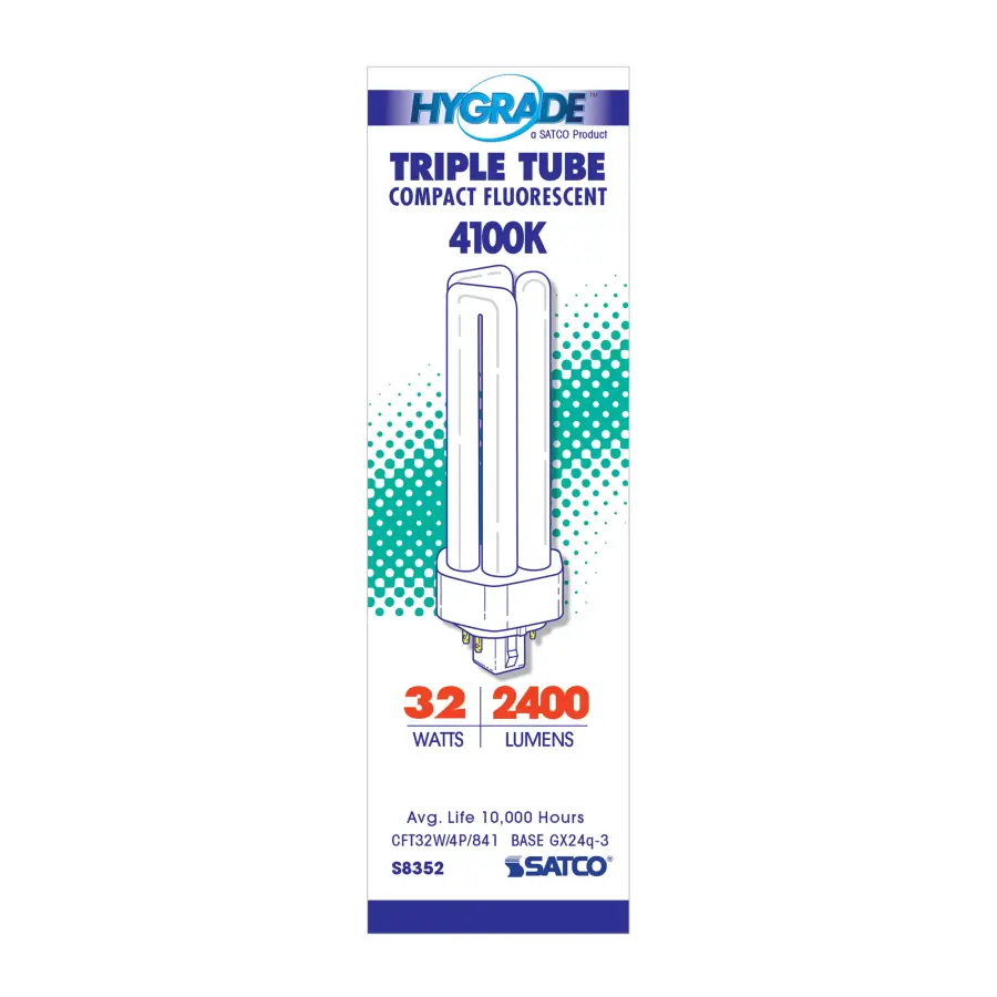 32 Watt - pin-based Compact Fluorescent - 4100K - 82 CRI - GX24q-3 (4-Pin) base - Image 3