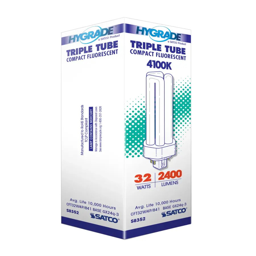 32 Watt - pin-based Compact Fluorescent - 4100K - 82 CRI - GX24q-3 (4-Pin) base - Image 7