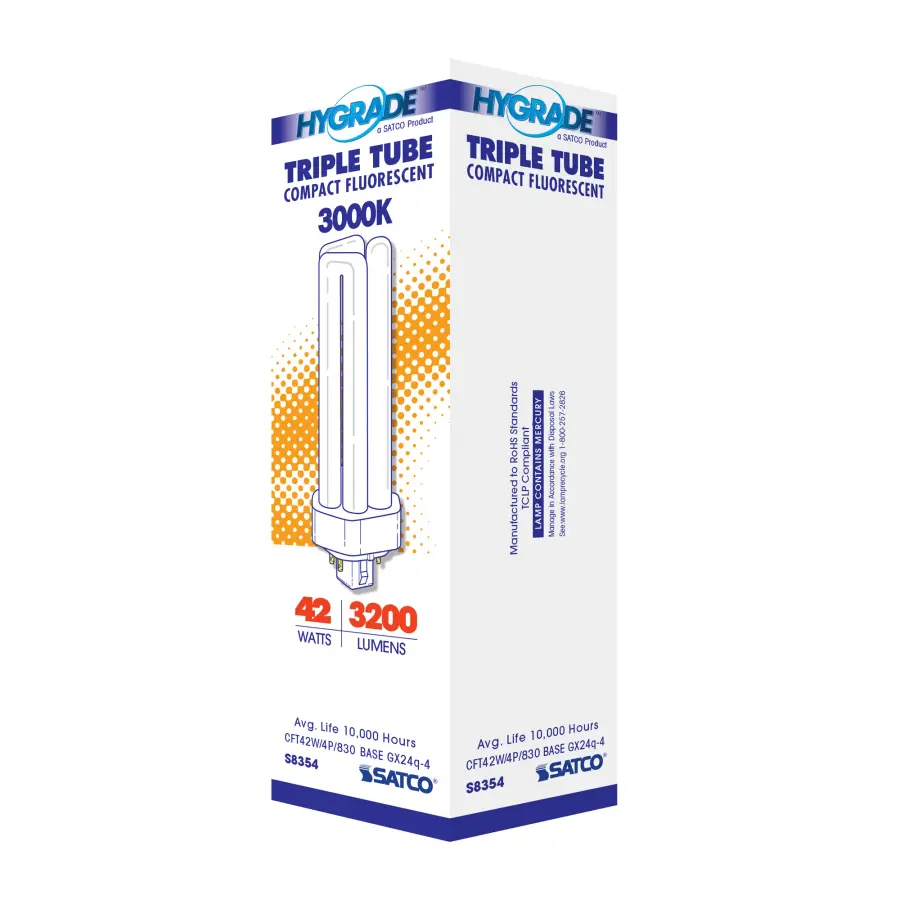42 Watt - pin-based Compact Fluorescent - 3000K - 82 CRI - GX24q-4 (4-Pin) base - Image 7