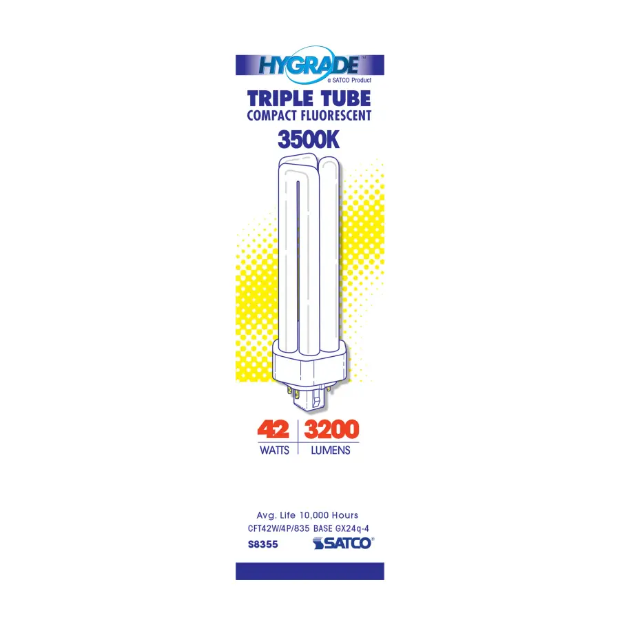 42 Watt - pin-based Compact Fluorescent - 3500K - 82 CRI - GX24q-4 (4-Pin) base - Image 2