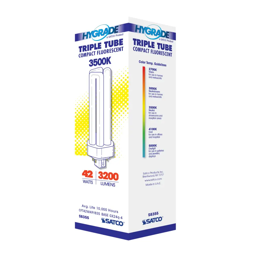 42 Watt - pin-based Compact Fluorescent - 3500K - 82 CRI - GX24q-4 (4-Pin) base - Image 6