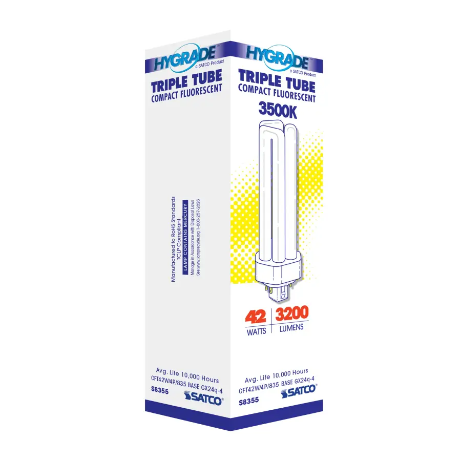 42 Watt - pin-based Compact Fluorescent - 3500K - 82 CRI - GX24q-4 (4-Pin) base - Image 7
