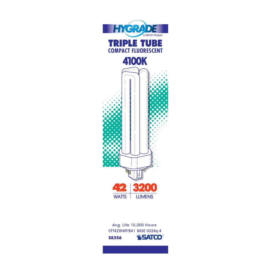 42 Watt - pin-based Compact Fluorescent - 4100K - 82 CRI - GX24q-4 (4-Pin) base - Image 2