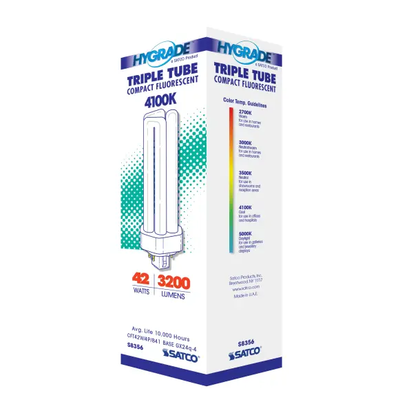 42 Watt - pin-based Compact Fluorescent - 4100K - 82 CRI - GX24q-4 (4-Pin) base - Image 6