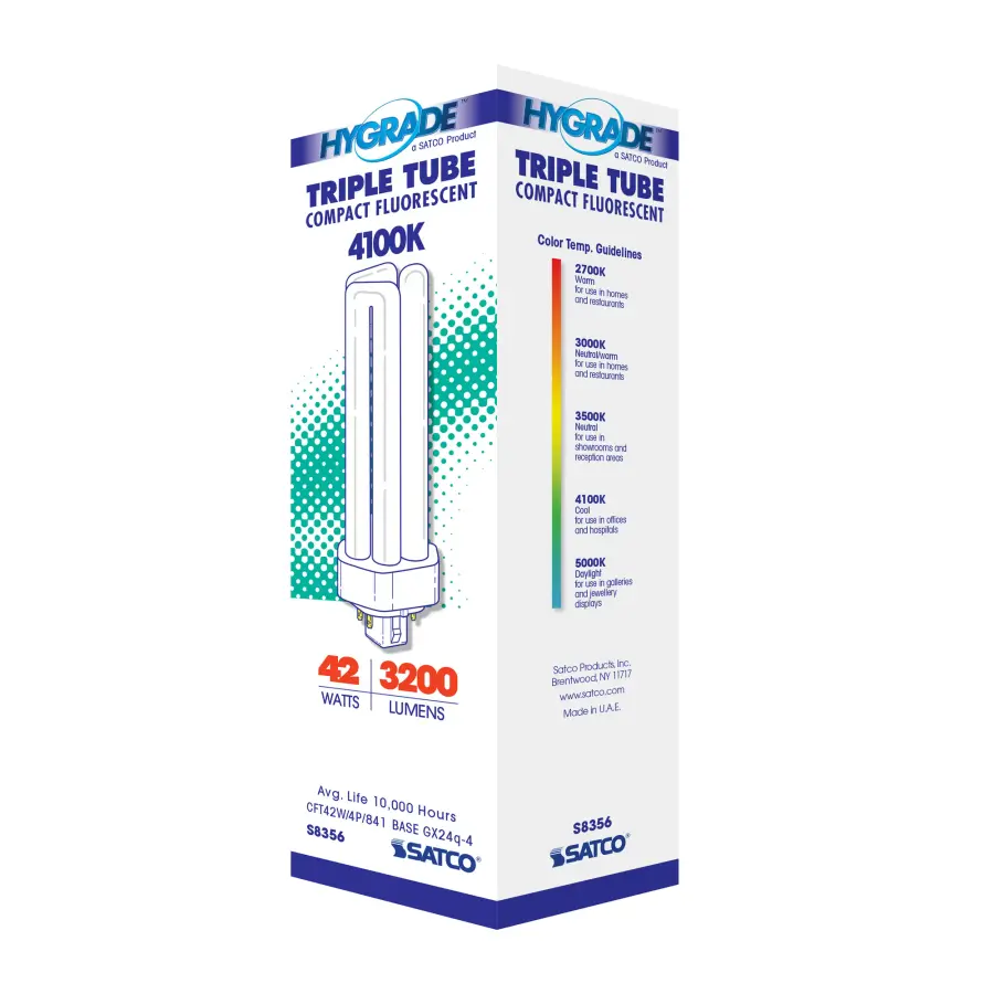 42 Watt - pin-based Compact Fluorescent - 4100K - 82 CRI - GX24q-4 (4-Pin) base - Image 6