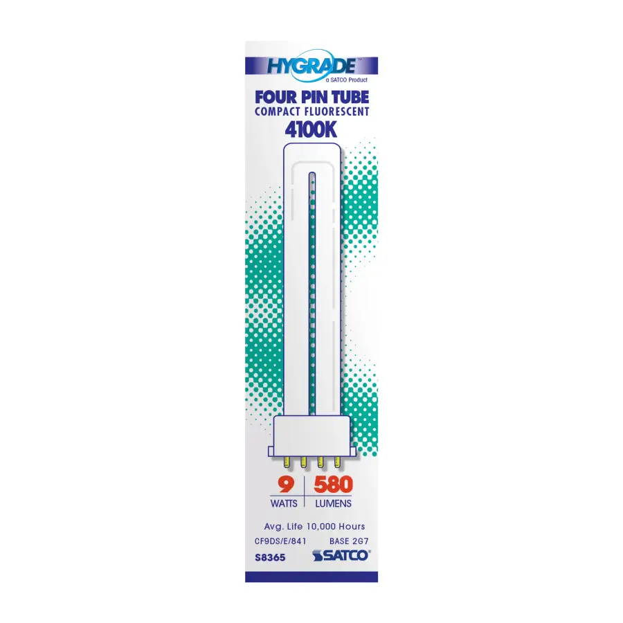 9 Watt - pin-based Compact Fluorescent - 4100K - 82 CRI - 2G7 base - Image 3