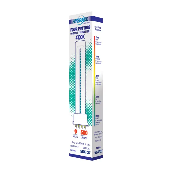 9 Watt - pin-based Compact Fluorescent - 4100K - 82 CRI - 2G7 base - Image 6