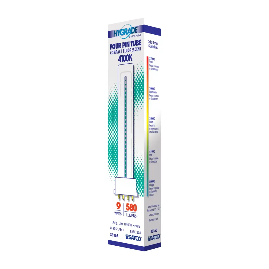 9 Watt - pin-based Compact Fluorescent - 4100K - 82 CRI - 2G7 base - Image 6