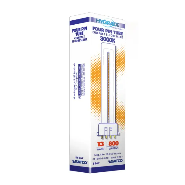 13 Watt - pin-based Compact Fluorescent - 3000K - 82 CRI - 2GX7 (4-Pin) base - Image 7
