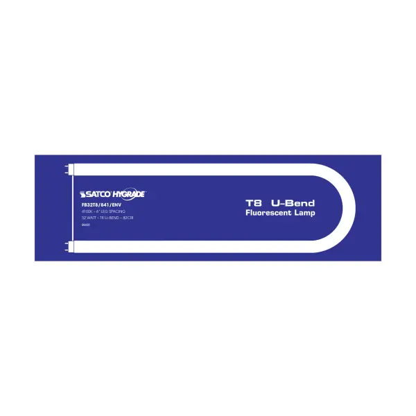 32 Watt - T8 - U-Bend Fluorescent - 4100K Cool White - 82 CRI - Medium Bi Pin base - Image 3