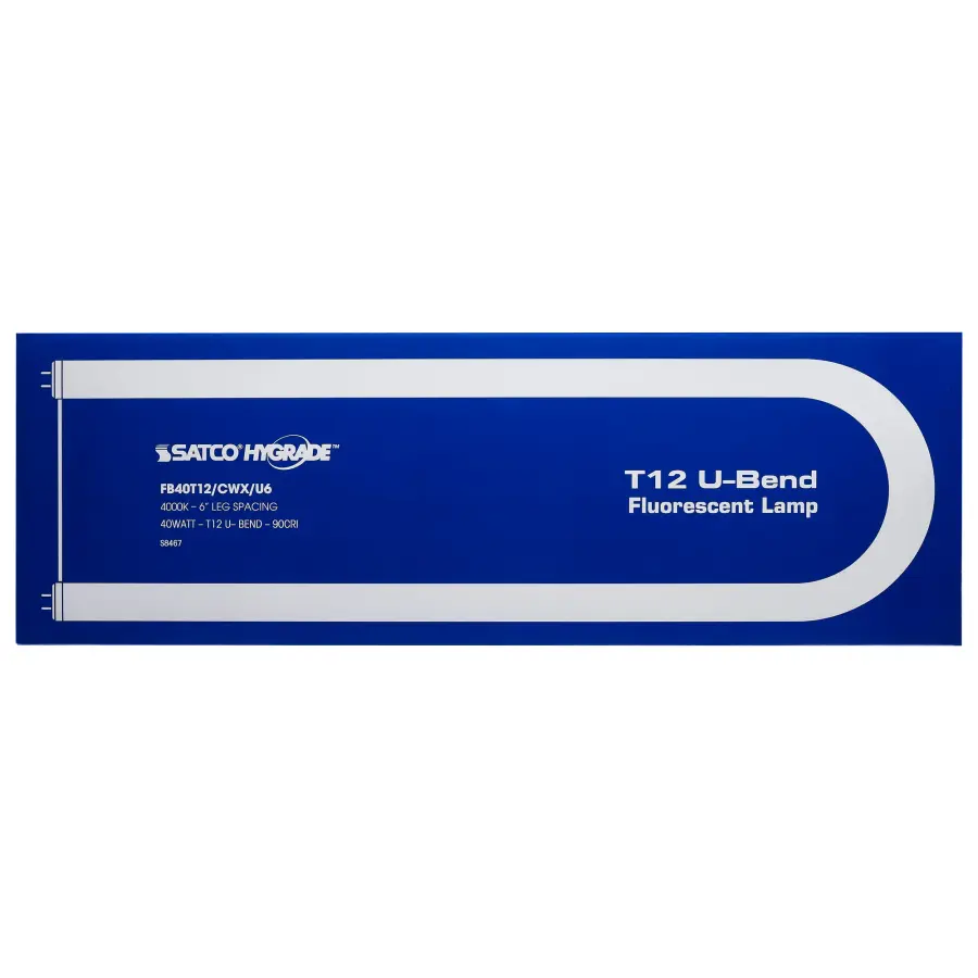 40 Watt - T12 - U-Bend Fluorescent - 4000K Cool White - 90 CRI - Medium Bi Pin base - Image 3