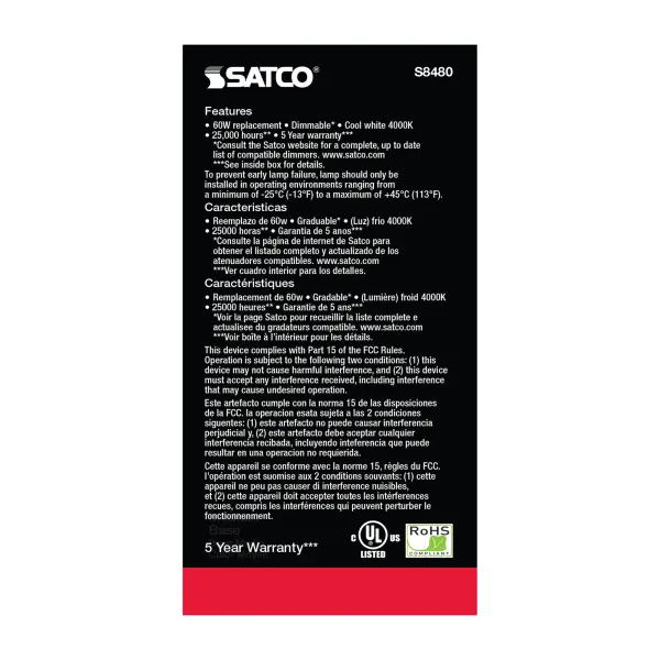 10 Watt - A19 LED - Frosted - 4000K Medium base - 120 Volt - Image 4