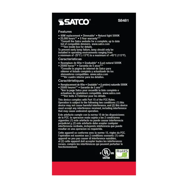 10 Watt - A19 LED - Frosted - 5000K Medium base - 120 Volt - Image 4
