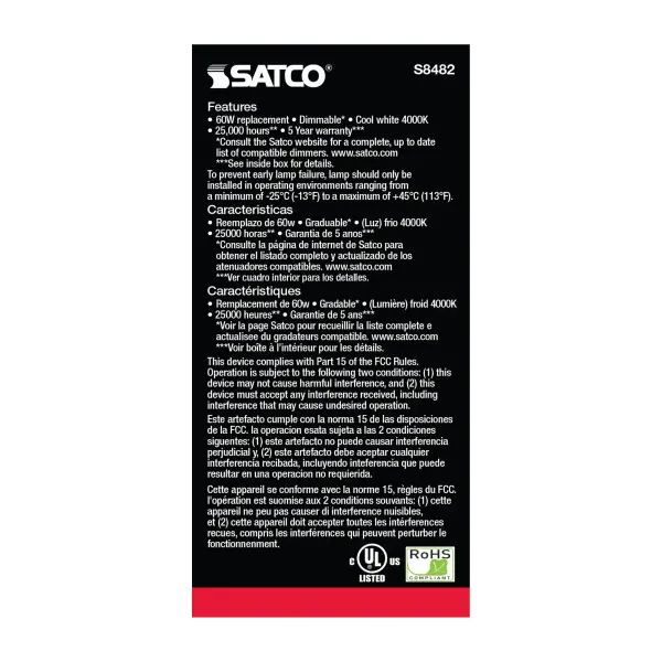 10 Watt - A19 LED - Frosted - 4000K - GU24 base - 120 Volt - Image 6