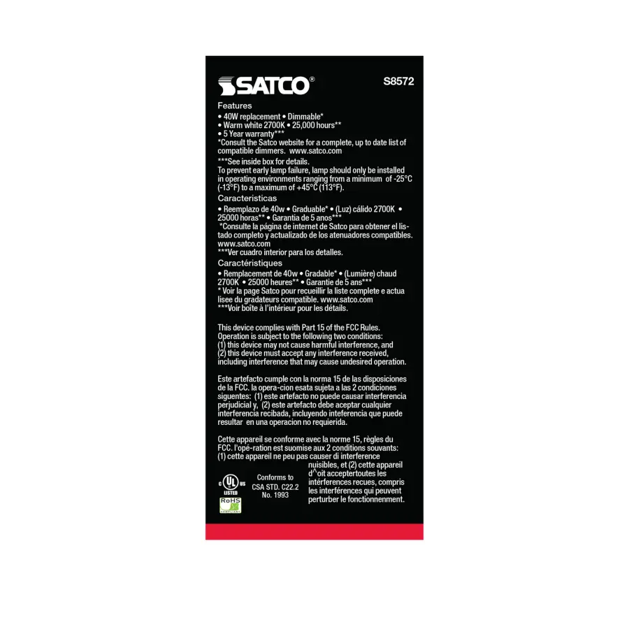5 Watt - A15 LED - Frosted - 2700K - Medium base - 120 Volt - Image 4