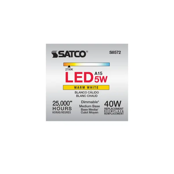 5 Watt - A15 LED - Frosted - 2700K - Medium base - 120 Volt - Image 6