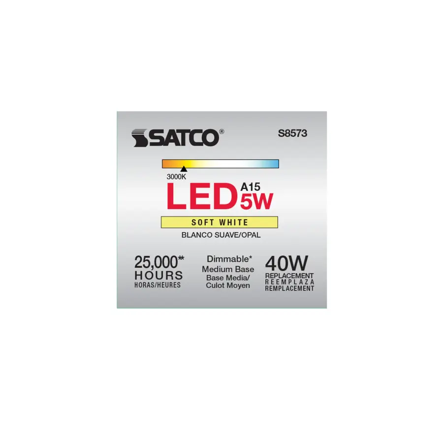 5 Watt - A15 LED - Frosted - 3000K - Medium base - 120 Volt - Image 6