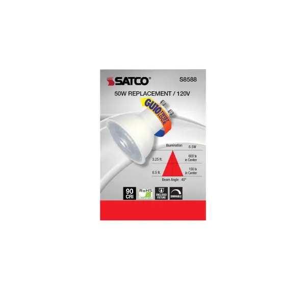 6.5 Watt - LED MR16 - 2700K - 40 deg. Beam Angle - GU10 base - 120 Volt - Image 8