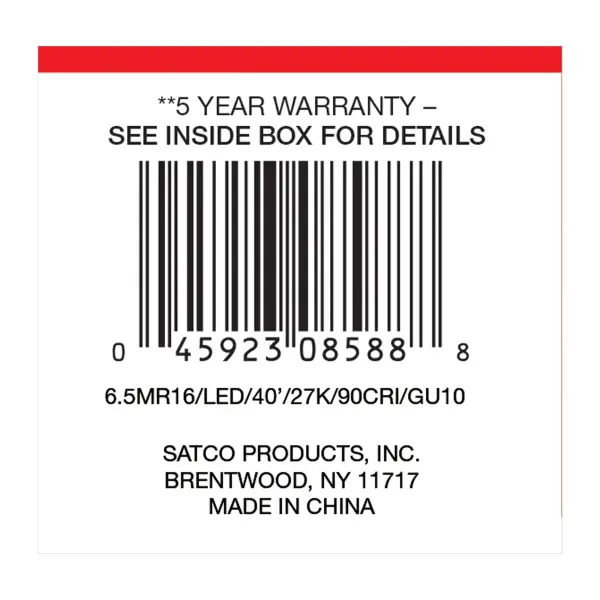 6.5 Watt - LED MR16 - 2700K - 40 deg. Beam Angle - GU10 base - 120 Volt - Image 10
