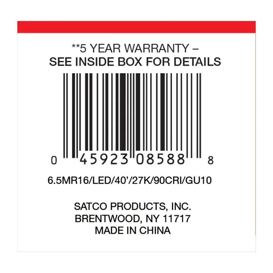 6.5 Watt - LED MR16 - 2700K - 40 deg. Beam Angle - GU10 base - 120 Volt - Image 10