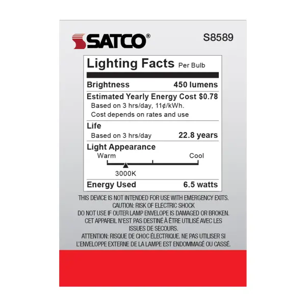 6.5 Watt - LED MR16 - 3000K - 40 deg. Beam Angle - GU10 base - 120 Volt - Image 6