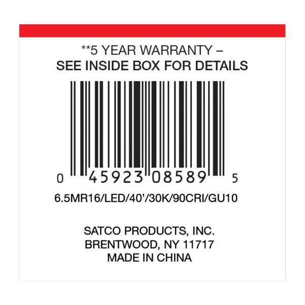 6.5 Watt - LED MR16 - 3000K - 40 deg. Beam Angle - GU10 base - 120 Volt - Image 8