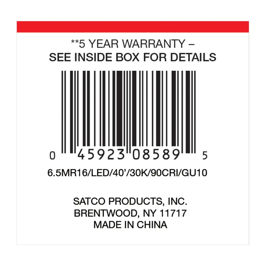6.5 Watt - LED MR16 - 3000K - 40 deg. Beam Angle - GU10 base - 120 Volt - Image 8