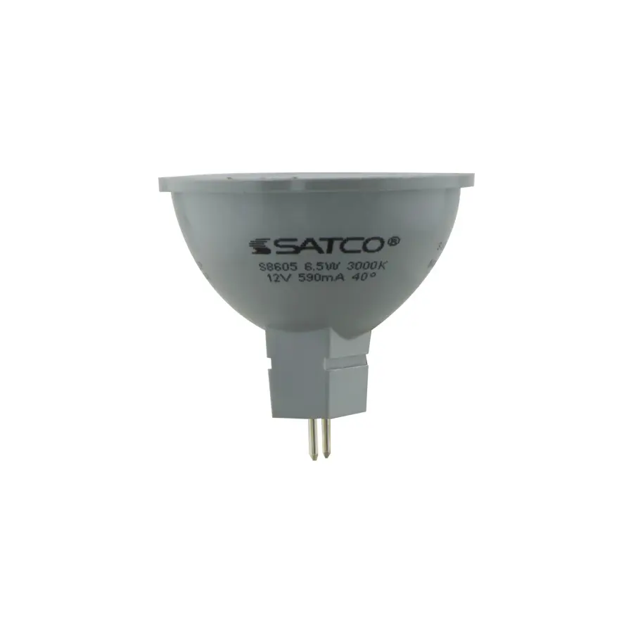 6.5 Watt - LED MR16 - 3000K - 40 deg. Beam Angle - GU5.3 base - 12 Volt AC/DC - Carded - Image 1