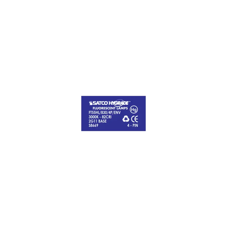 55 Watt - pin-based Compact Fluorescent - 3000K - 82 CRI - 2G11 base - Image 7