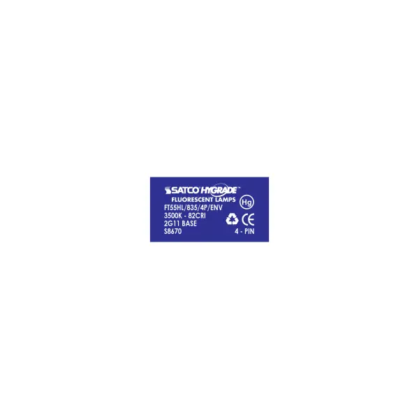 55 Watt - pin-based Compact Fluorescent - 3500K - 82 CRI - 2G11 base - Image 7