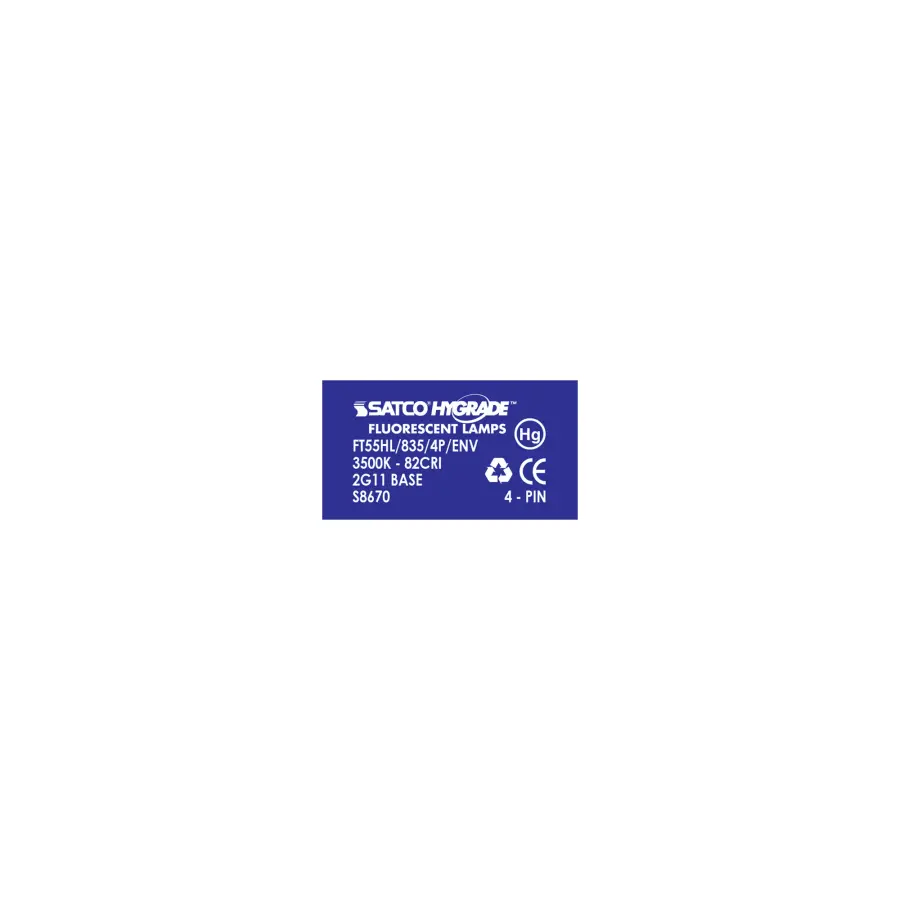 55 Watt - pin-based Compact Fluorescent - 3500K - 82 CRI - 2G11 base - Image 7