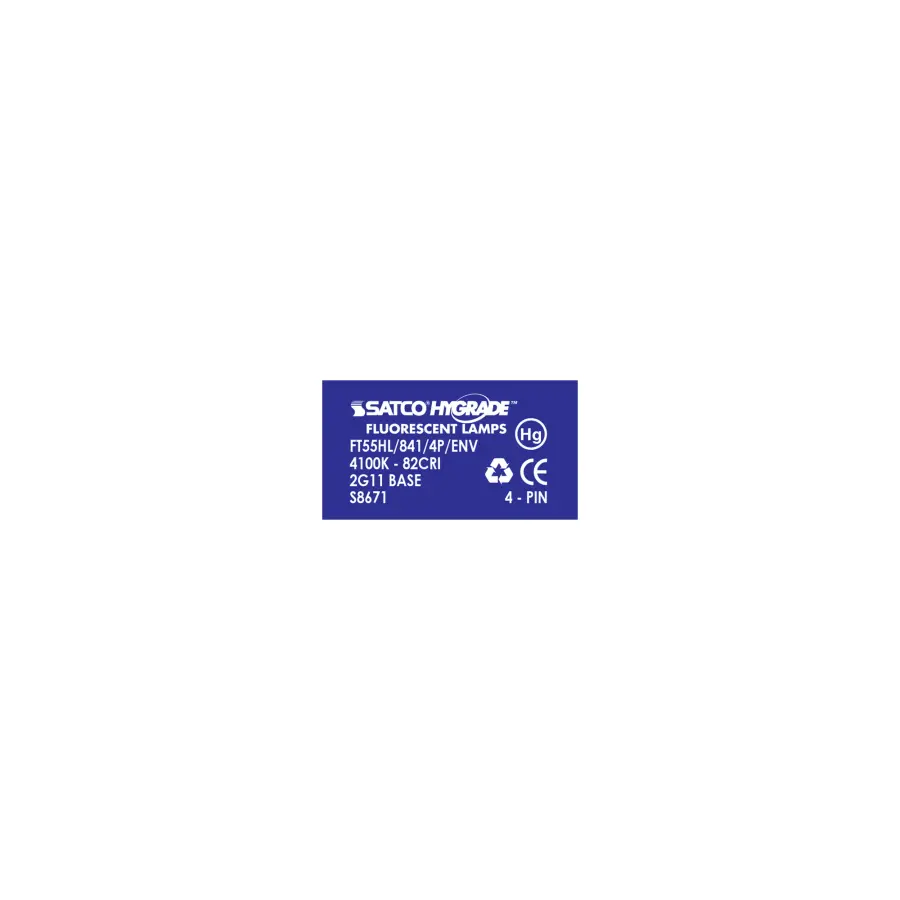55 Watt - pin-based Compact Fluorescent - 4100K - 82 CRI - 2G11 base - Image 7