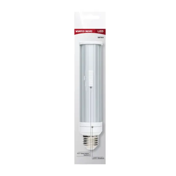 8 Watt LED PL - E26 Base - 27K/30K/35K/40K/50K CCT Selectable - Type B Ballast Bypass - 120-277 Volt - Image 6