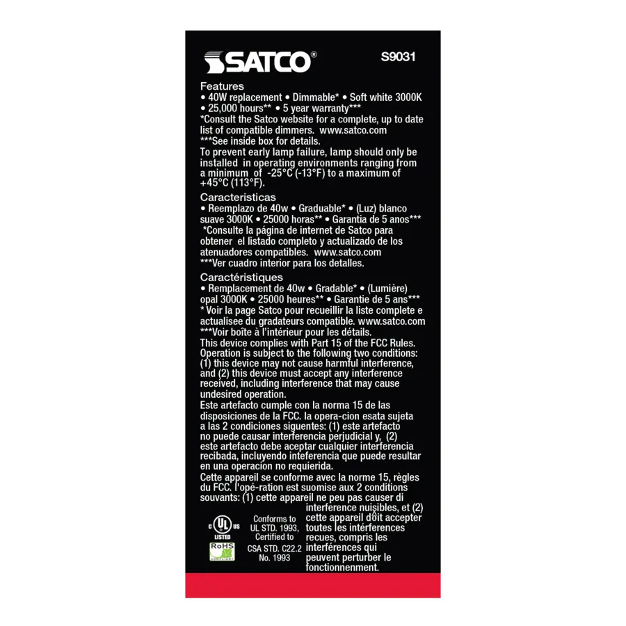5.5 Watt - A15 LED - Frosted - 3000K - Medium base - 230 deg. Beam Angle - 120 Volt - Image 4