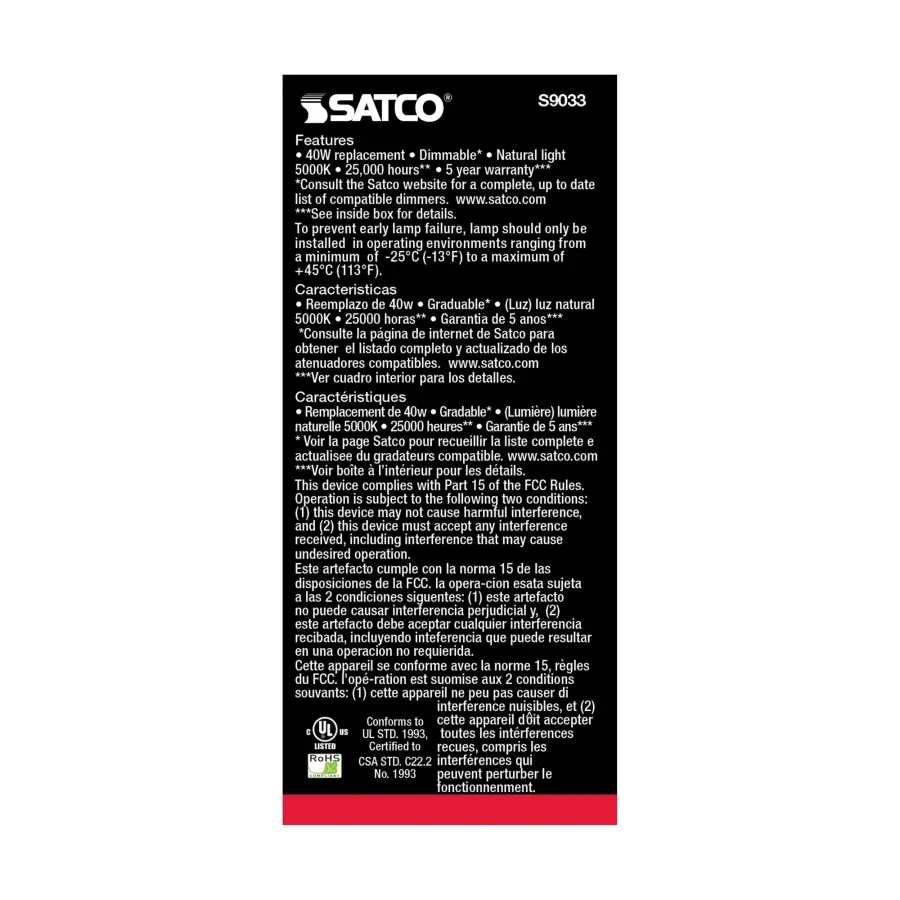 5.5 Watt - A15 LED - Frosted - 5000K - Medium base - 230 deg. Beam Angle - 120 Volt - Image 4