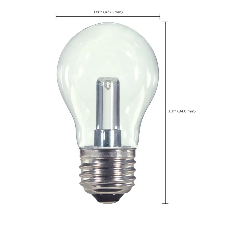 1.4 Watt LED - A15 - Clear - 2700K - Medium base - 120 Volt - Carded - Image 5