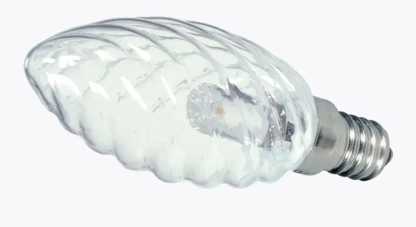 1 Watt LED - BA9 1/2 - Clear - 2700K - Candelabra base - 120 Volt - Carded - Image 2