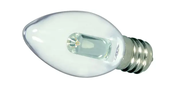 0.5 Watt LED - C7 - Clear - 2700K - Candelabra base - 120 Volt - Carded - Image 2