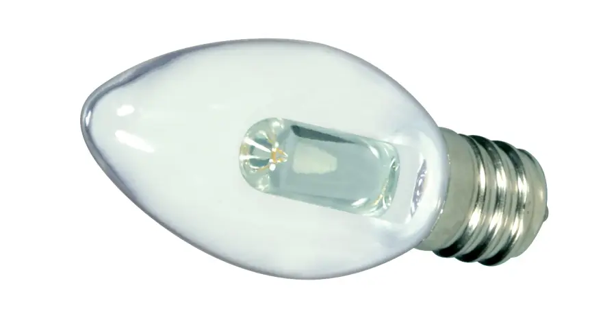 0.5 Watt LED - C7 - Clear - 2700K - Candelabra base - 120 Volt - Carded - Image 2